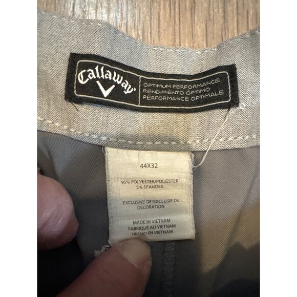 Callaway Mens Performance Golf Pants 44X32 Gray Polyester/Spandex Blend - Picture 4 of 13